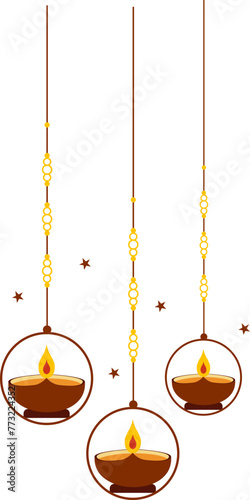 Hanging Diwali Lamp Decoration 