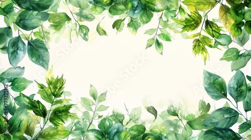  Fresh green leaf graphics embellish a petite premium border..jpeg