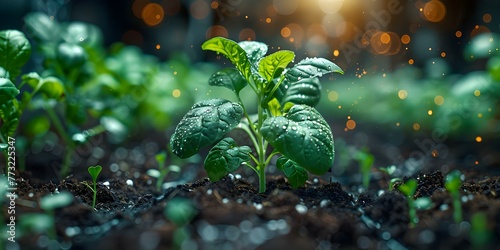 Revolutionizing Agriculture with Smart Farm Technology for Soil Quality Monitoring. Concept Agricultural Innovation, Smart Farming, Soil Quality Monitoring, Technology in Agriculture