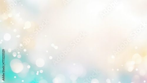 Pastel White, Teal, gold yellow, white silver, pale pink Abstract blur bokeh banner background © Reazy Studio