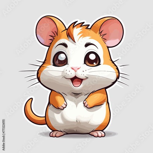 Cute Hamster cartoon Logo Design Very Cool