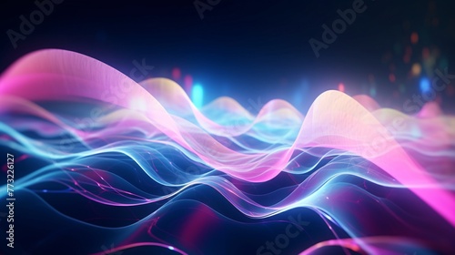 a colorful waves of light