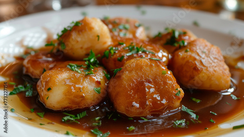 Traditional irish stewed potatoes dish