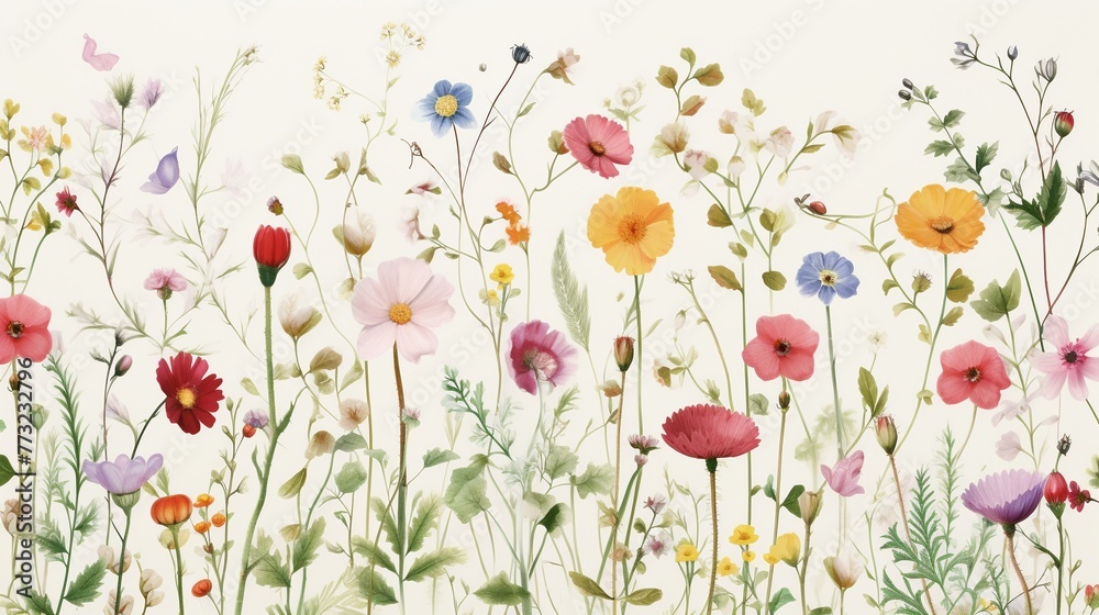 A wildflower meadow wallpaper A wildflower meadow wallpaper
