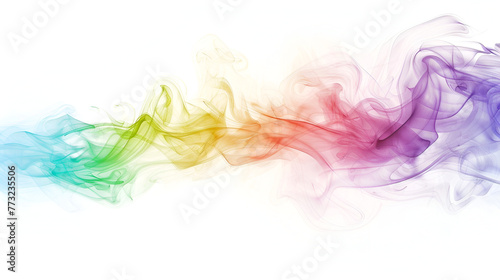 abstract colorful background with paint splashes, Moving the color smoke on a white background 