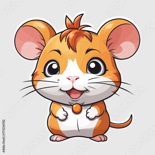 Cute Hamster cartoon Logo Design Very Cool © Husnul