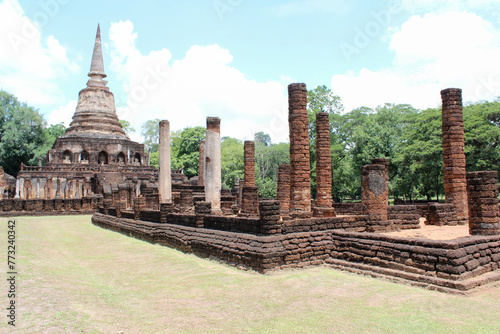 Wat Chang Lom, Si Satchanalai Historical Park, A historical park in Si Satchanalai district, Sukhothai Province, Northern Thailand