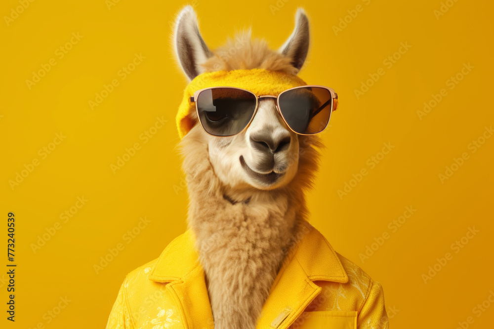 Cool Llama with Sunglasses