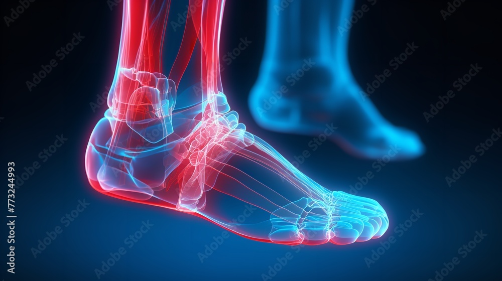 An X-ray Style Medical Image Highlighting Critical Areas An X-ray Style Medical Image Highlighting Critical Areas