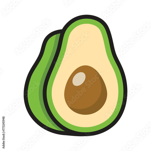 Avocado Drawing Vector illustration Graphics 