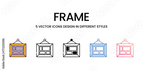 Frame icons in different style vector stock illustration © vector squad