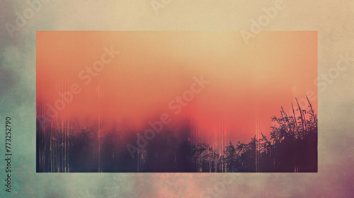 Abstract image of soft colors with tree-like shapes, desktop background, poster, Cyan, Pink, Orange