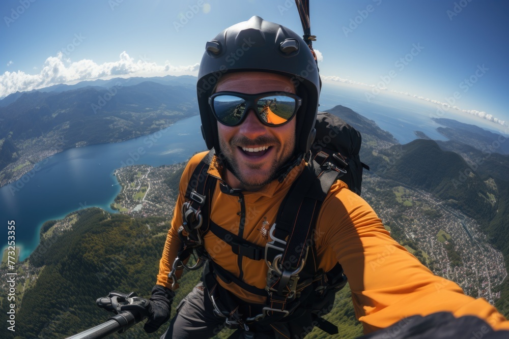 Paraglider paragliding alps