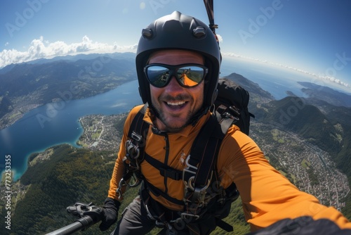 Paraglider paragliding alps