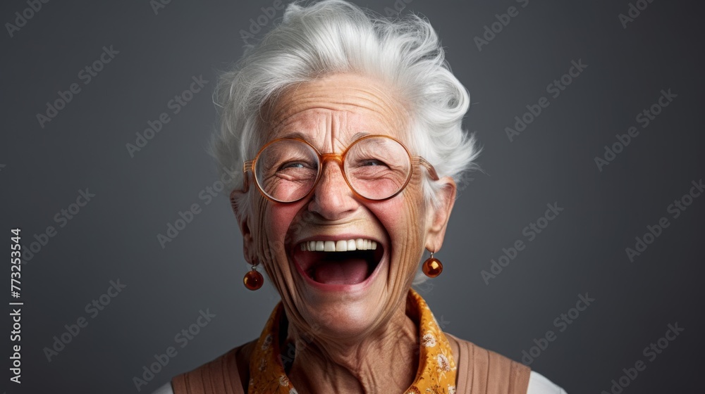 Joyful Senior Woman Laughing Joyful Senior Woman Laughing