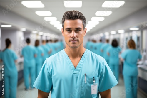 Male nurse standing in hospital