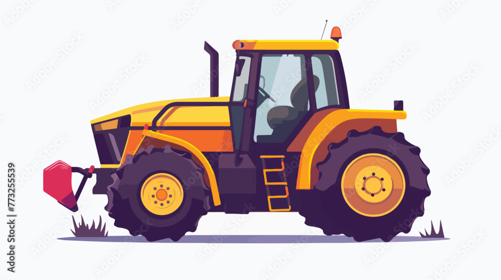 Farming tractor icon logo. Agriculture farmer concept