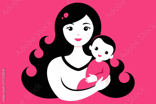 Mother and beautiful baby