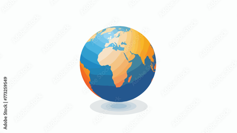 Globe Logo Design Template I flat vector isolated on