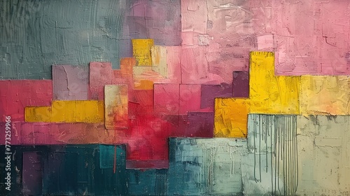 Abstraction, painting in the style pastel palette colors