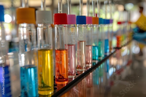 Idea investigation chemistry Science laboratory glassware. Generative Ai
