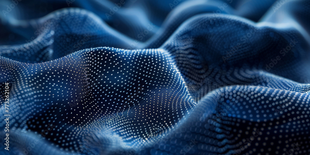 3d blue wave abstract dots representing digital binary data. Concept for big data, deep machine learning, artificial intelligence, business technology background. virtualization, futuristic, 3d blue wave abstract dots representing digital binary data. Concept for big data, deep machine learning, artificial intelligence, business technology background. virtualization, futuristic,