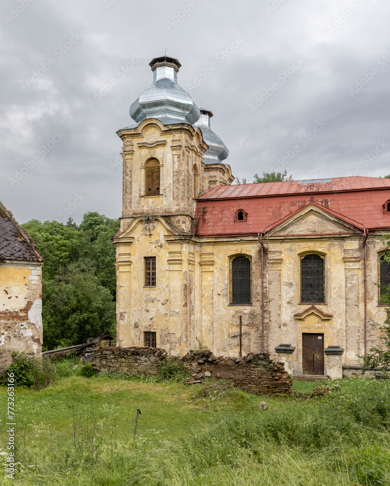 Church of visitation of Virgin Mary, Skoky near Zlutice, Western Bohemia, Czech Republic