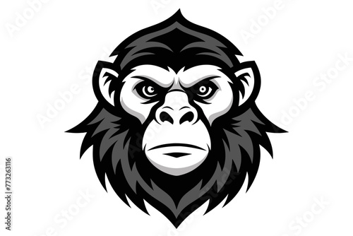 Orangutan moscot  logo on white a bckground