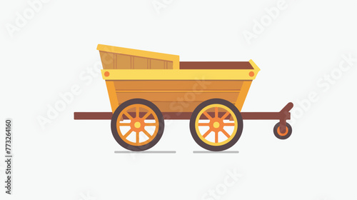 Handcart icon flat vector isolated on white background
