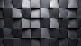 A pattern of 3D cubes. Abstract mosaic of black squares
