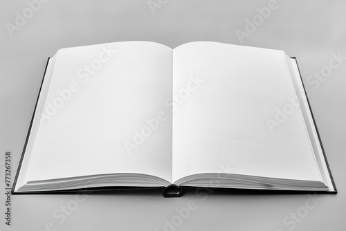 White, stand-alone notebook Background of a blank book organizer. Generative Ai