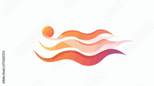 Heat sign heat wave of steam superheated steam symbol photo