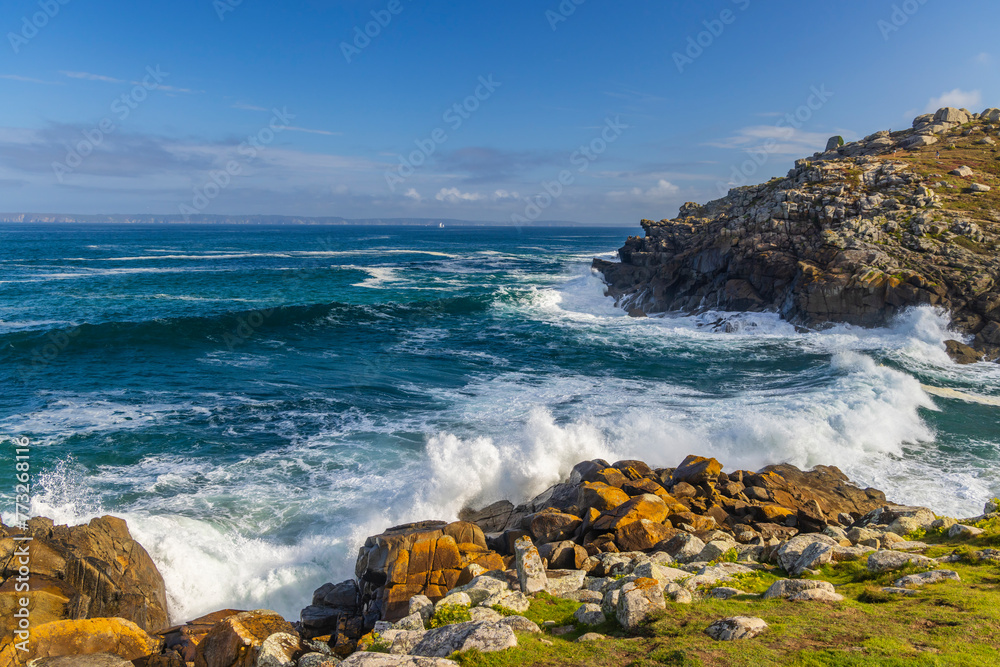 Landscape near Phare du Millier, Beuzec-Cap-Sizu, Brittany, France