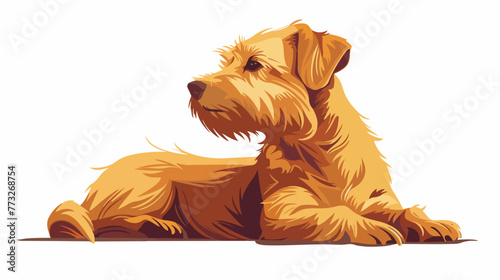 I think that dog illustration flat vector isolated