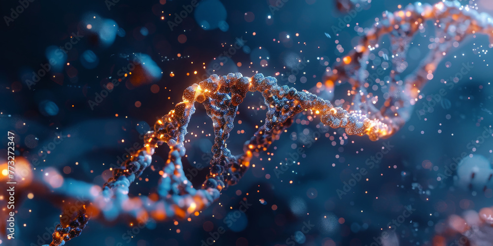 A closeup of the double helix structure of DNA, colorful helix human DNA Molecule Structure, The Concept molecular biology and biotechnology, DNA genomes A closeup of the double helix structure of DNA, colorful helix human DNA Molecule Structure, The Concept molecular biology and biotechnology, DNA genomes