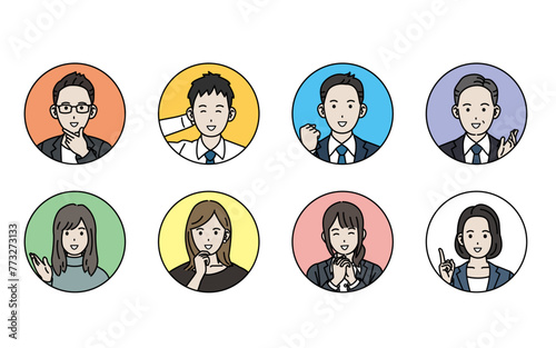 ビジネスパーソン、フリーランスで働く人々のイラスト