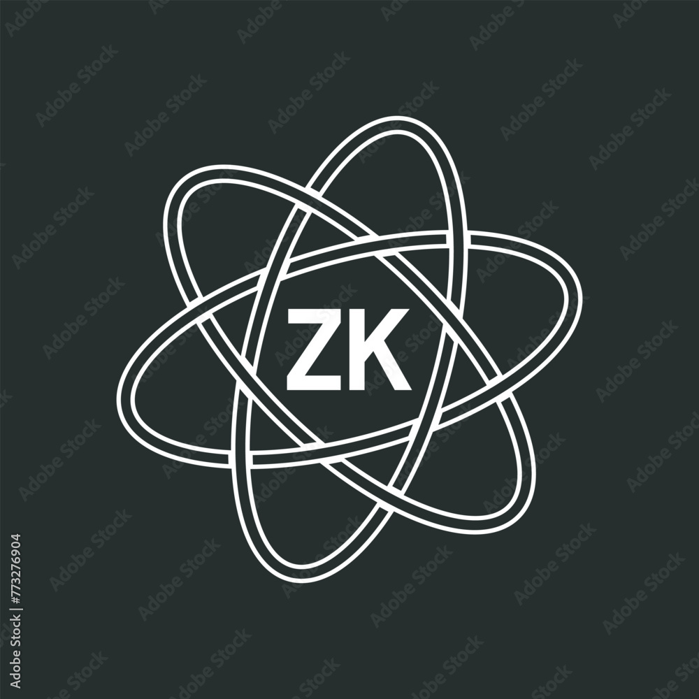 ZK letter logo design on white background. ZK logo. ZK creative initials letter Monogram logo icon concept. ZK letter design ZK letter logo design on white background. ZK logo. ZK creative initials letter Monogram logo icon concept. ZK letter design