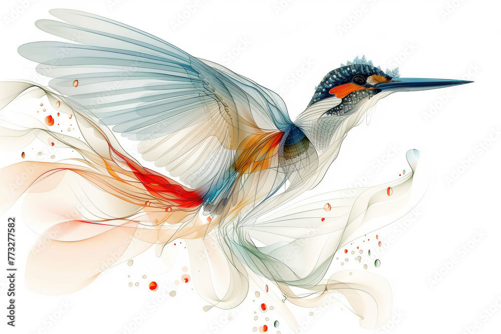Fototapeta premium Abstract Bird Painting in Flight