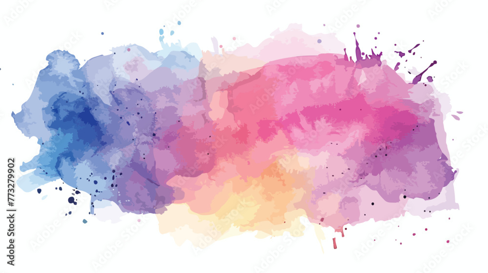 Watercolor background for text flat vector isolated o