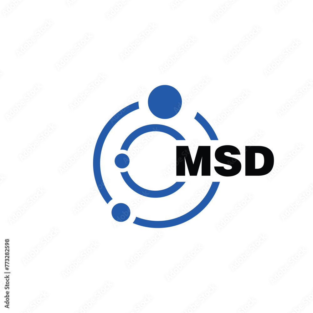 MSD letter logo design on white background. MSD logo. MSD creative initials letter Monogram logo icon concept. MSD letter design
