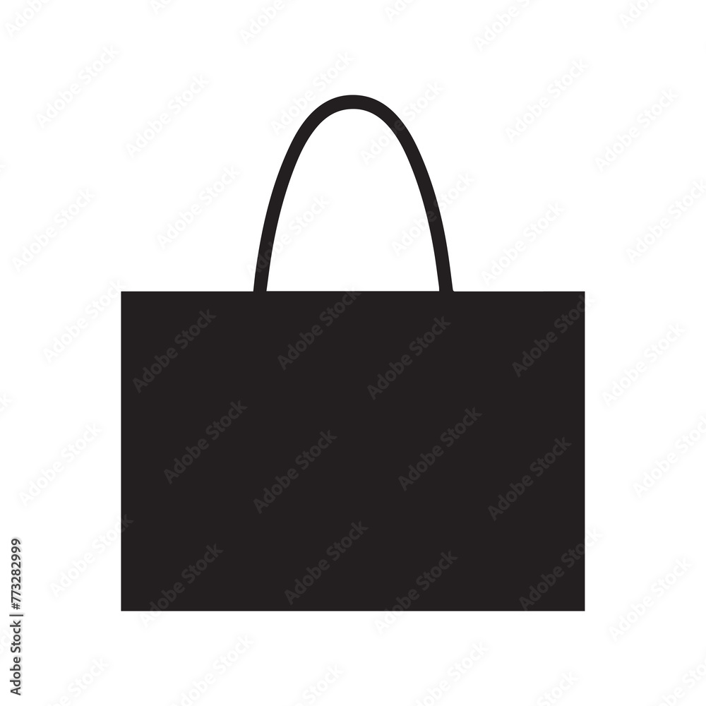 Shop bag black icon box pack vector design. Shop bag black icon box pack vector design.