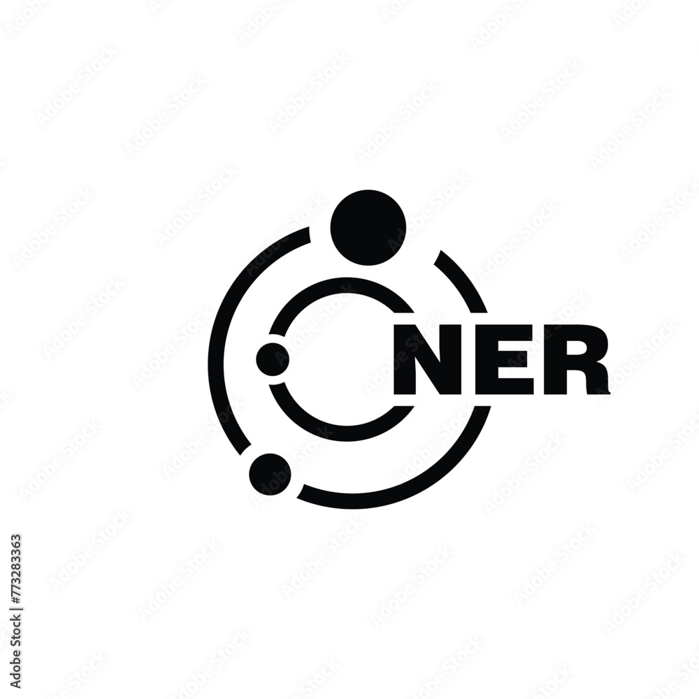 NER letter logo design on white background. NER logo. NER creative initials letter Monogram logo icon concept. NER letter design NER letter logo design on white background. NER logo. NER creative initials letter Monogram logo icon concept. NER letter design