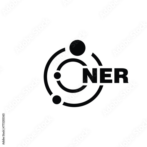 NER letter logo design on white background. NER logo. NER creative initials letter Monogram logo icon concept. NER letter design photo