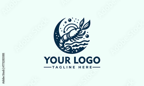Seafood Logo Vector Best quality Seafood logo. Shrimp and crab  oysters  fish steaks and salmon caviar  octopus and mussels. For Branding