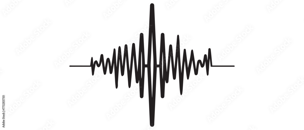 Sound wave line shape icon vector design. Sound wave line shape icon vector design.