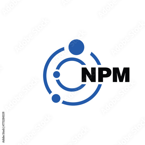 NPM letter logo design on white background. NPM logo. NPM creative initials letter Monogram logo icon concept. NPM letter design