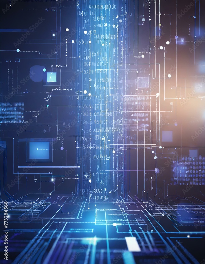 Abstract technology innovative background code glowing on the screen, Digital data, database, internet network connection, big data, IoT, futuristic metaverse. blurred image Abstract technology innovative background code glowing on the screen, Digital data, database, internet network connection, big data, IoT, futuristic metaverse. blurred image