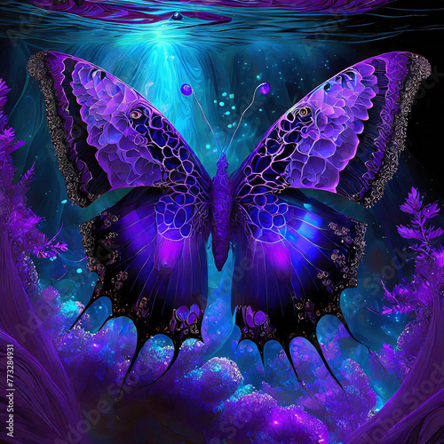 purple butterfly photo