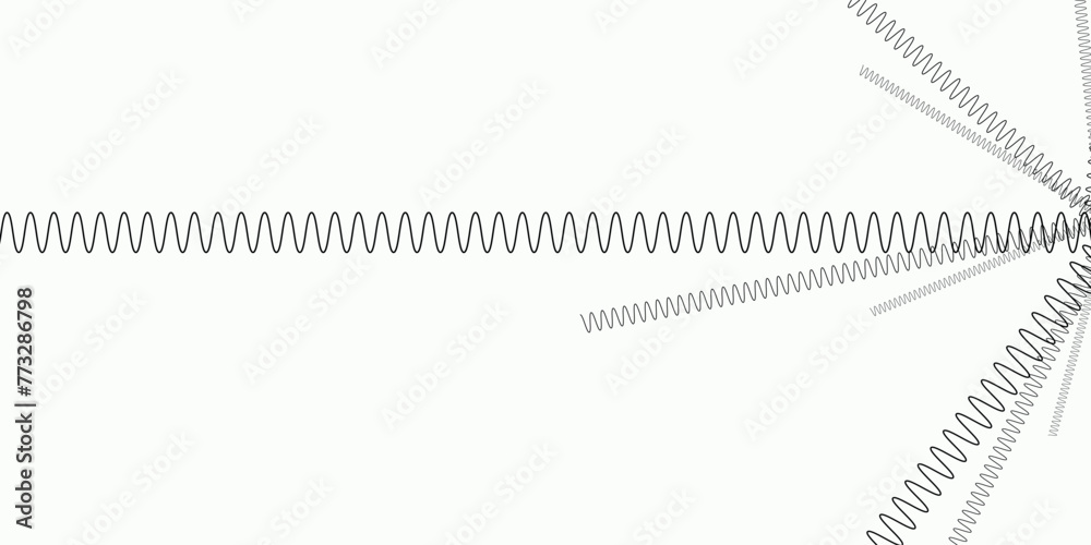 Black seamless wavy line pattern vector illustration. eps 10