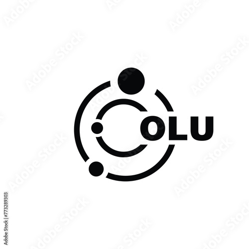 OLU letter logo design on white background. OLU logo. OLU creative initials letter Monogram logo icon concept. OLU letter design photo